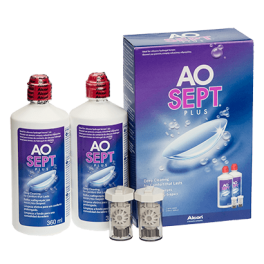 Aosept Plus HydraGlyde contact lens care solution, 2 x 360 ml 