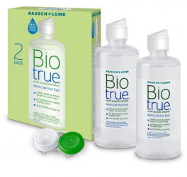 Bausch & Lomb Biotrue Multi-Purpose Soft Contact Lens Solution 2x300ml & cases