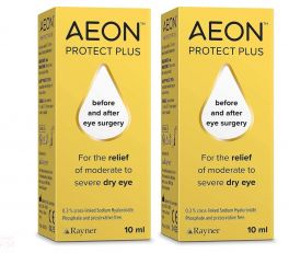 Rayner AEON Protect Plus 10ml x 2 Eye Drops for Moderate to Severe Dry Eye Before & After Surgery Preservative Free